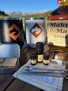 The included elements of The Cocktail Box Co's Old Fashioned cocktail kit .