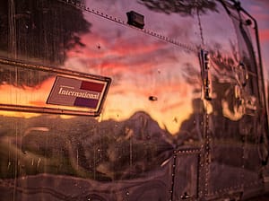 Airstream Shell Sunset Reflection