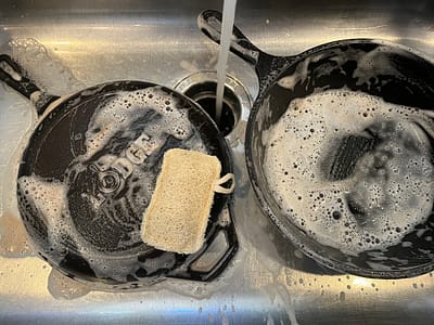 Cleaning a camp oven